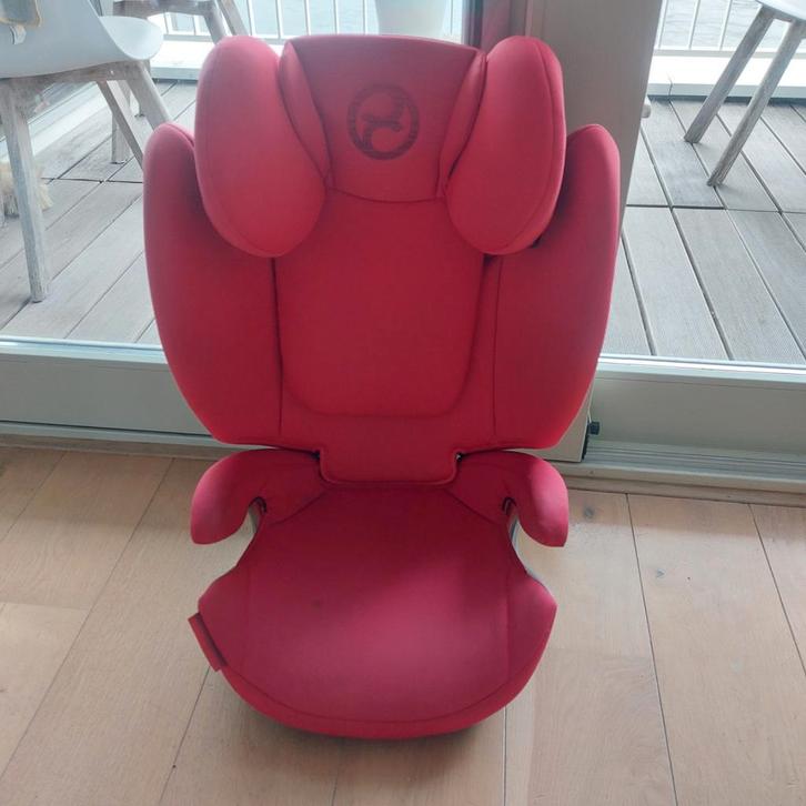 Cybex Solution S-fix autostoel - Rood, Kinderen en Baby's, Autostoeltjes, Gebruikt, Overige merken, 15 t/m 36 kg, Isofix, Zijbescherming