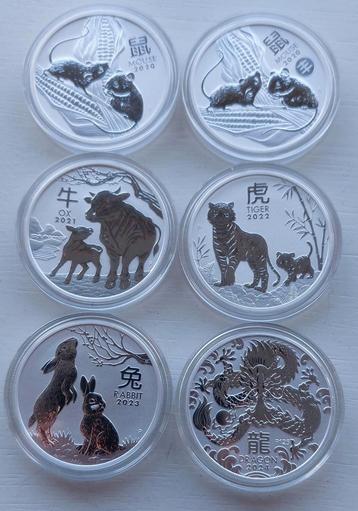 Zilveren 1 oz Lunar 3 serie.  beschikbaar voor biedingen