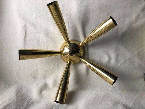 50s SPUTNIK ORIGINELE VINTAGE SPACE AGE PLAFONDLAMP MESSING, Antiek en Kunst, Antiek | Lampen, Verzenden