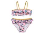 H&M Bikini Topje Broekje Lichtroze Vlinders Roze Mt 122, 128, Meisje, H&M, Sport- of Zwemkleding, Ophalen of Verzenden