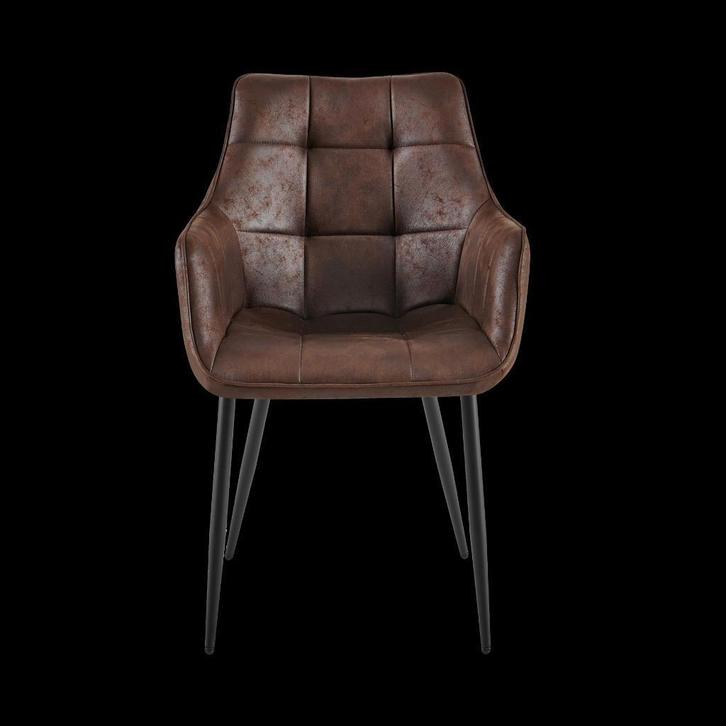 Stoel + Armleuning in 5 kleuren microvezel, betaalbaar., Huis en Inrichting, Stoelen, Nieuw, Metaal, Stof, Overige kleuren, Ophalen