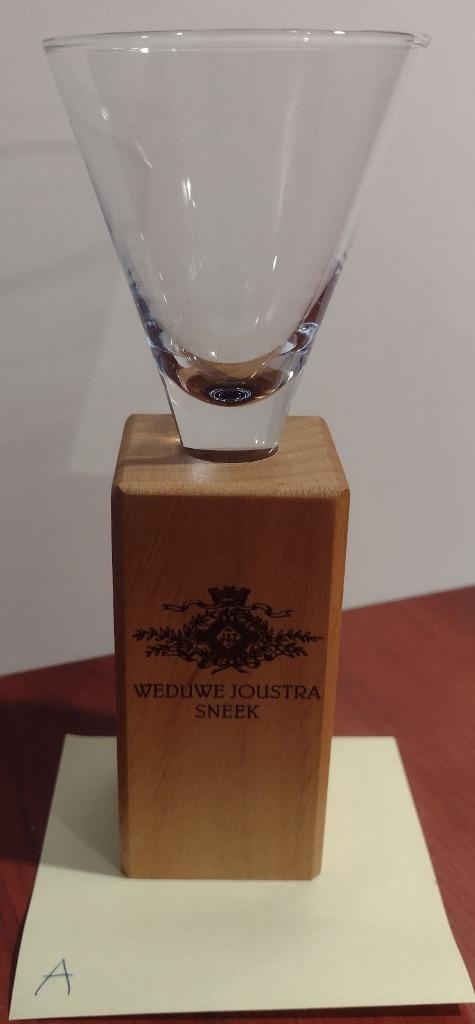 Weduwe Joustra Jenever Glaasje 4,5cl. (A), Verzamelen, Glas en Borrelglaasjes, Zo goed als nieuw, Borrel- of Shotglas, Ophalen of Verzenden