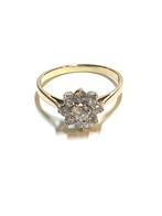 14k gouden ring met zirkonia, Sieraden, Tassen en Uiterlijk, Ringen, -, -, Ophalen of Verzenden, Dame