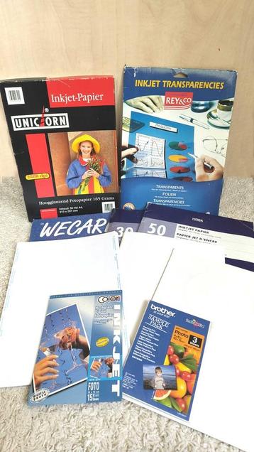 Diverse soorten inktjet-papier (en cd cover alle printers)   beschikbaar voor biedingen