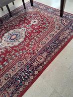 Wollen kleed in rood/blauw tinten 239 x 196 cm, Ophalen, Gebruikt, 150 tot 200 cm, 200 cm of meer