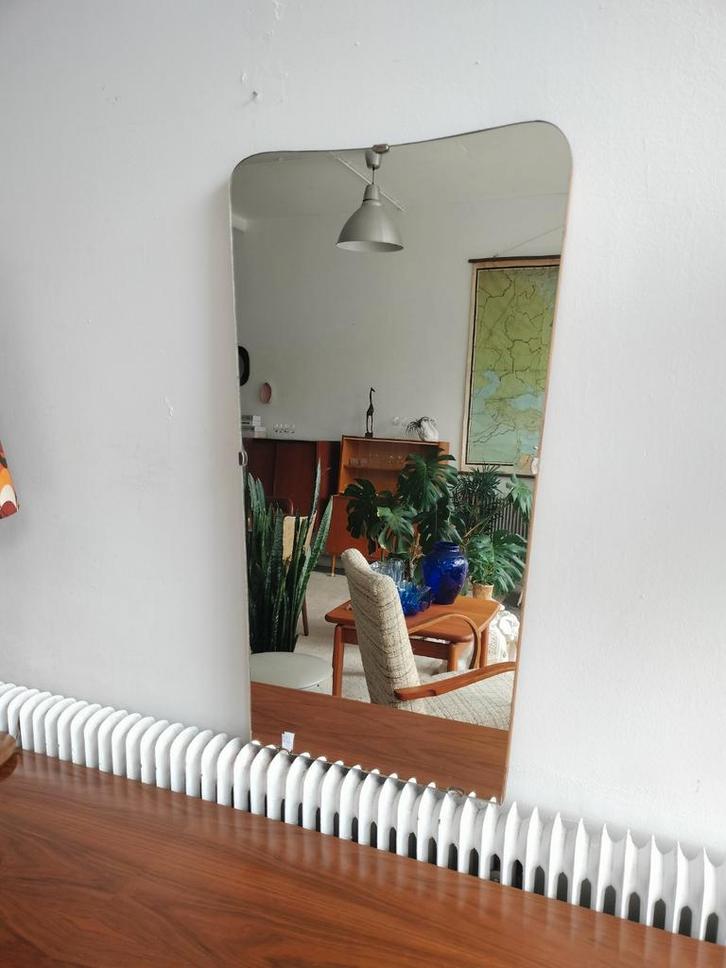 Vintage grote spiegel, Huis en Inrichting, Woonaccessoires | Spiegels, Zo goed als nieuw, Minder dan 50 cm, Minder dan 100 cm