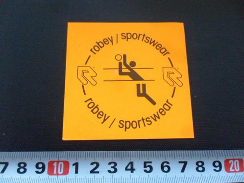 sticker oranje logo ROBEY sportswear pictogram volleybal, Verzamelen, Stickers, Zo goed als nieuw, Bedrijf of Vereniging, Ophalen