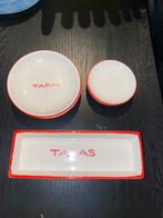 Tapas set: 5 borden + 6 Excellent Houseware bakjes, Gebruikt, Ophalen of Verzenden, Bord(en), Effen