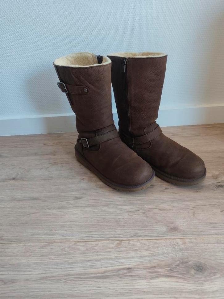 maat 39 bruin leer model Kensington ( bikerboots), Kleding | Dames, Schoenen, Zo goed als nieuw, Hoge laarzen, Bruin, Ophalen of Verzenden