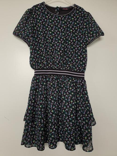 Zomer Jurkje paars bloemen dessin + bolero, maat 122 /128, Kinderen en Baby's, Kinderkleding | Maat 122, Zo goed als nieuw, Meisje