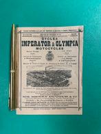 Imperator & Olympia Motorcycle Catalogue 1899 FRA/UK (Org.), Motoren, Ophalen of Verzenden, Zo goed als nieuw