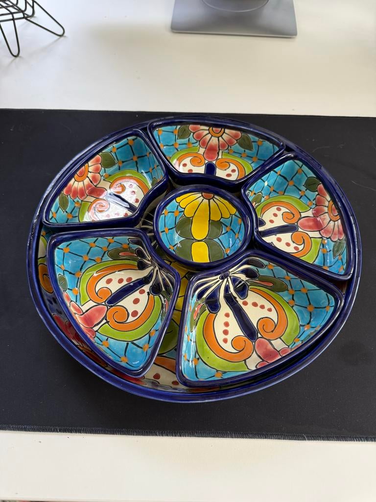 Mexicaanse Tapas Set, Huis en Inrichting, Keuken | Servies, Ophalen of Verzenden, Overige stijlen, Aardewerk, Schaal of Schalen