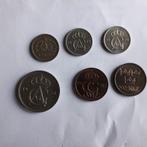 Zweden 6 munten: 5 ore, 10 ore en 50 ore / 1953-1979, Ophalen of Verzenden, Overige landen, Losse munt