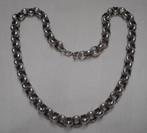 Zilveren vintage  jasseron schakel collier nr.689, Verzenden, Zo goed als nieuw, Zilver, Zilver
