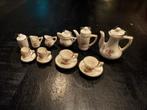 Mini Servies Setje - Bloemen & Goud, Antiek en Kunst, Antiek | Servies compleet, Ophalen of Verzenden