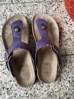 Teenslippers paars mt 38/39 nauwelijks gedragen / leer, Kleding | Dames, Schoenen, Ophalen of Verzenden, Zo goed als nieuw, Overige kleuren