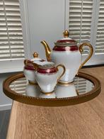 Frans Limoges porseleinen koffieservies met kopjes, Antiek en Kunst, Ophalen of Verzenden