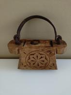 te koop India inktpot van hout circa 17 cm x 17 cm, Ophalen of Verzenden, Zo goed als nieuw