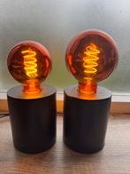 2 lampjes met spiraalfitting, Huis en Inrichting, Lampen | Tafellampen, Ophalen, Minder dan 50 cm