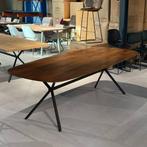 Tafel japandi deens ovaal 240x110cm bruin op voorraad, Ophalen, Teakhout, 50 tot 100 cm, Vijf personen of meer