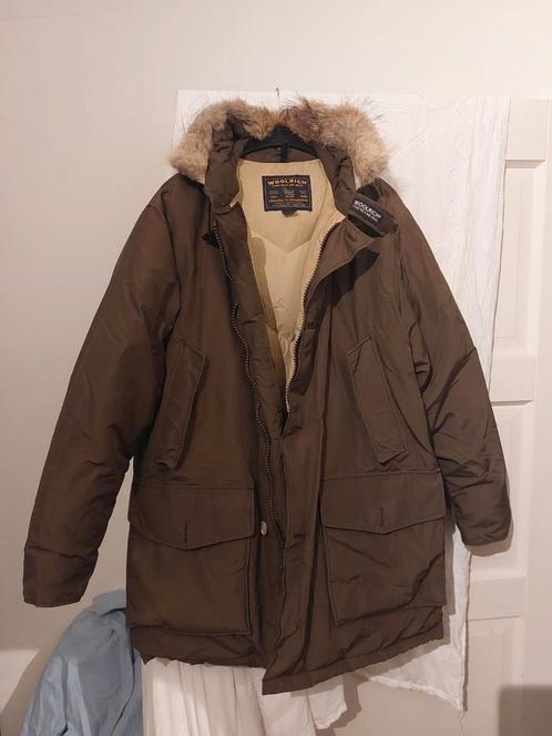 Vintage Woolrich parka., Kleding | Heren, Jassen | Winter, Gedragen, Maat 52/54 (L), Bruin, Ophalen of Verzenden