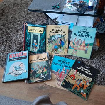 Oude Kuifje stripboeken, 7 stuks beschikbaar voor biedingen