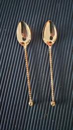 2 verzilverde theelepels en 1 verzilverde suikerschep, Ophalen of Verzenden