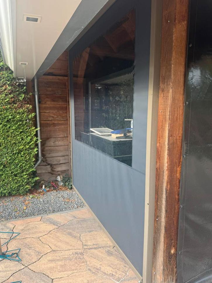 2 Harol Screens - Elektrisch - Somfy - Zelf Demonteren, Tuin en Terras, Zonneschermen, Gebruikt, Screen, 150 tot 300 cm, 250 cm tot 450 cm