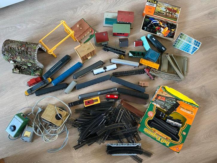 Grote Treinverzameling, Hobby en Vrije tijd, Modeltreinen | H0, Gebruikt, Treinset, Gelijkstroom, Overige merken, Analoog, Ophalen of Verzenden