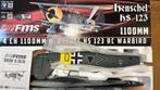 FMS Henschel HS 123 WW1 RC tweedekker PNP nieuw, Hobby en Vrije tijd, Modelbouw | Radiografisch | Vliegtuigen, Ophalen of Verzenden