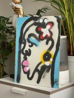Hawaii tropisch meisje graffiti kunst schilderij met lijst, Verzenden
