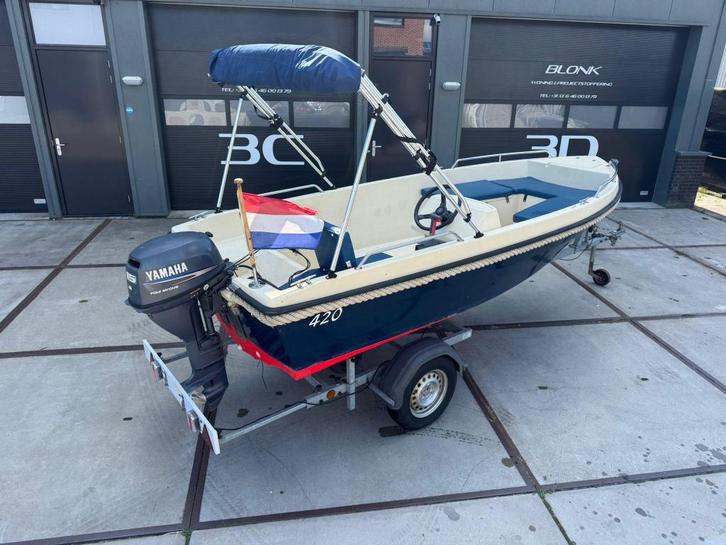 Nette Seafinder 420 Sloep Consoleboot incl. Yamaha 9,9PK 4-T, Watersport en Boten, Sloepen, Gebruikt, Tot 10 pk, 3 tot 6 meter