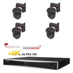 8MP Hikvision Darkfighter AcuSense IP PoE set/NVR+4x camera, Ophalen of Verzenden, Nieuw, Buitencamera