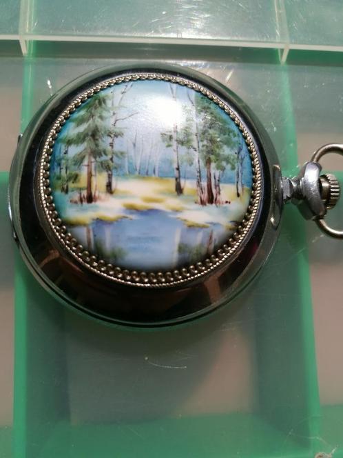Heel weinig voorkomend zakhorloge molnija -winter in Rusland, Antiek en Kunst, Antiek | Klokken, Ophalen of Verzenden