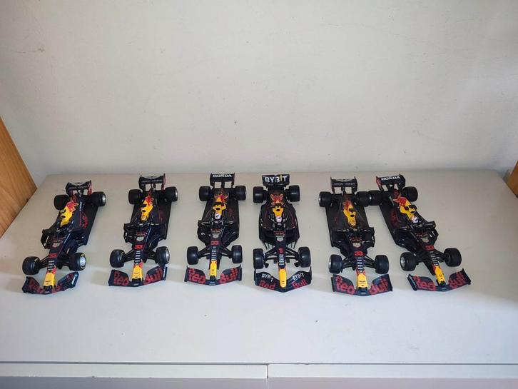 6x Bburago 1:24 Red Bull F1 Max Verstappen, Hobby en Vrije tijd, Modelauto's | 1:18, Zo goed als nieuw, Auto, Bburago, Ophalen of Verzenden