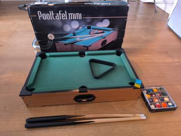 Mini Pooltafel - Compleet met Doos! beschikbaar voor biedingen
