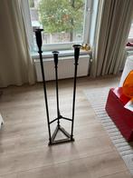 Grote Brutalist Gietijzeren Kandelaar - 3 Armen, Huis en Inrichting, Woonaccessoires | Kandelaars en Kaarsen, Ophalen, Gebruikt