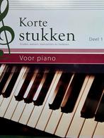 Bladmuziek Piano - Korte Stukken Deel 1 & 2 - Nieuwstaat, Muziek en Instrumenten, Bladmuziek, Klassiek, Les of Cursus, Ophalen of Verzenden