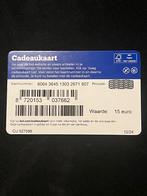 Bol cadeaukaart t.w.v. €15, Tickets en Kaartjes, Eén persoon, Cadeaubon, Warenhuis- of Winkelbon