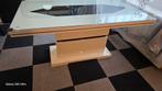 Moderne glazen eettafel, Huis en Inrichting, Tafels | Eettafels, Ophalen, Gebruikt, 100 tot 150 cm, Glas