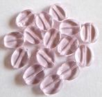 Grote ovalen dz roze glas kralen 17x14 mm, Verzenden, Nieuw, Kraal