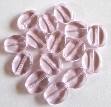 Grote ovalen dz roze glas kralen 17x14 mm beschikbaar voor biedingen