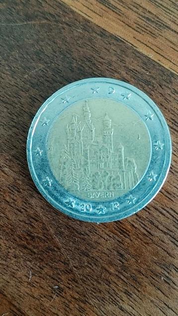 Duitse 2 euro munt met slot Neuschwanstein 2012 beschikbaar voor biedingen