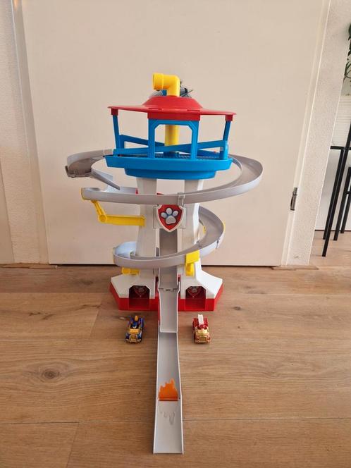 Paw Patrol uitkijktoren XL, Kinderen en Baby's, Speelgoed | Racebanen, Gebruikt, Racebaan, Handmatig, Overige merken, Ophalen
