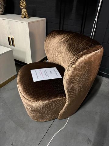 Luxe Croco Fauteuil - Brons beschikbaar voor biedingen