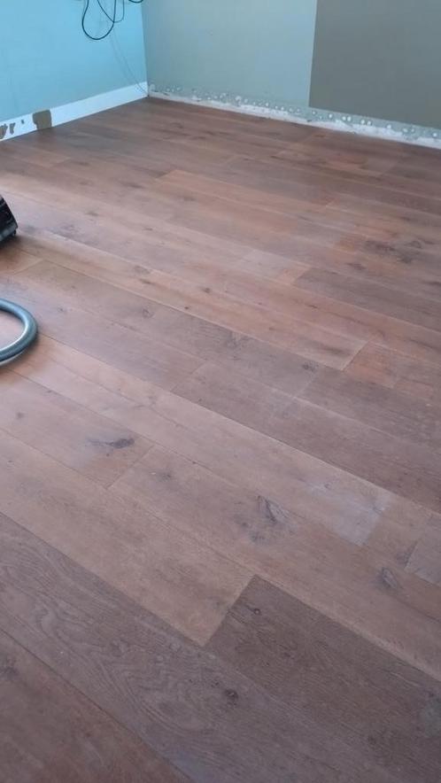 Eiken multiplank, 22 cm breed! Ong 38 m2, Doe-het-zelf en Verbouw, Vloerdelen en Plavuizen, Gebruikt, Parket, Hout, 150 cm of meer
