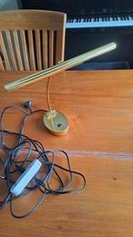 Pianolamp, messingkleur met halogeenverlichting, Huis en Inrichting, Lampen | Tafellampen, Ophalen of Verzenden, Minder dan 50 cm