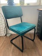 Buisframe stoel blauw, Huis en Inrichting, Stoelen, Ophalen, Gebruikt, Blauw, Metaal