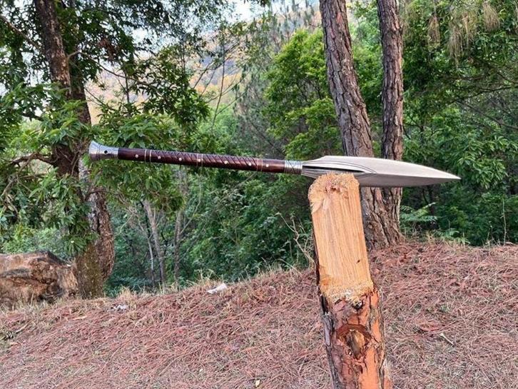 Custom Handmade Carbon Steel Blade Viking Spear HuntingSpear, Antiek en Kunst, Kunst | Niet-Westerse kunst, Ophalen of Verzenden