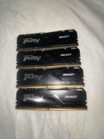 Kingston Fury Beast DDR4 32GB (4x8GB) 3200MHz, Computers en Software, Gebruikt, 32 GB, DDR4, Ophalen of Verzenden